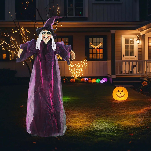 Decoraciones De Halloween, Pelo Largo, Luminoso, Fantasma Co
