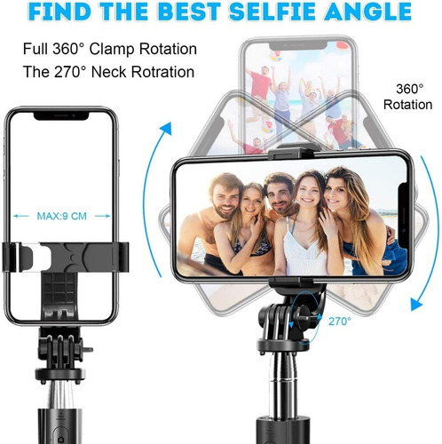 Palo Selfie Trípode Con Control Remoto Bluetooth, Aseen
