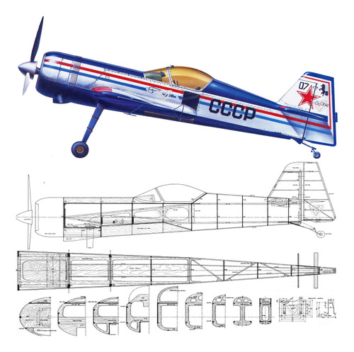 Plano Rc Sukhoi Su-31 Env: 2260mm / Pdf ( Envio X Mail )