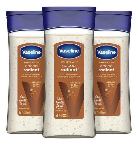 Gel Aceite Hidratante Corporal Cocoa Radiant 200 Ml Pack 3