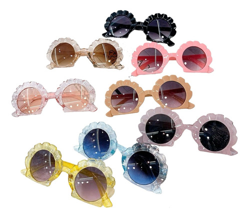 Lentes Gafas De Sol Infantiles Flor Cute De Moda Redondo 055