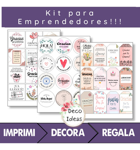 Kit Emprendimiento 06 Gracias Por Tu Compra Tags Etiquetas
