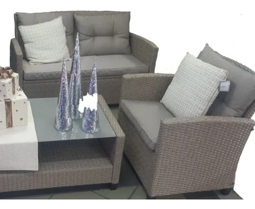 Elegante Comedor Rattan Sintético, Exteriores, Jardín