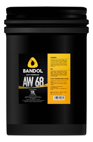 Aceite Hidráulico Aw68 Bandol Paila 19 Lubricante Industrial
