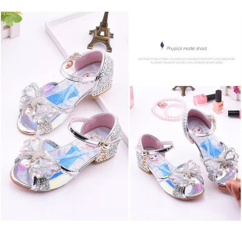 Zapatos De Tacón Alto Frozen Summer Princess Elsa Para Niños