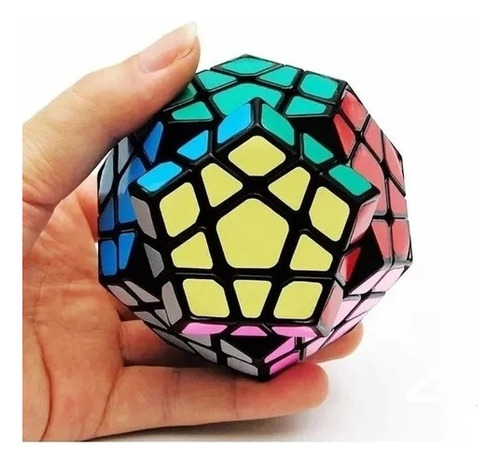 Profesional Megaminx Shengshou Cubo Mágico Negro