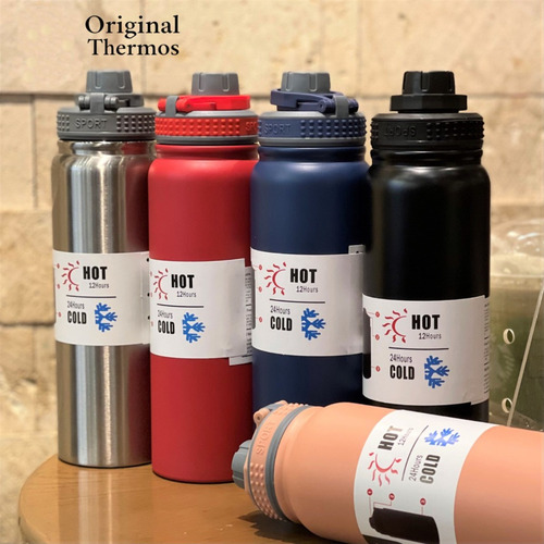 Termo Acero Para Agua Cafe Te Acero Invierno Verano 800ml