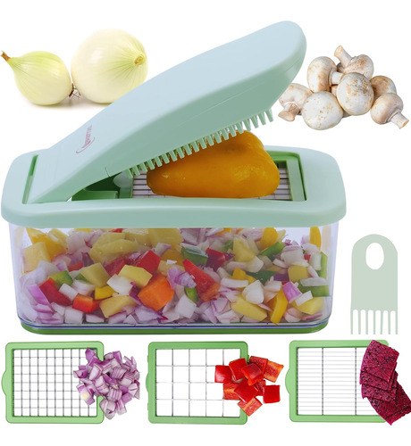 Quickpush - Picador De Alimentoscortador De Verduras En Cort