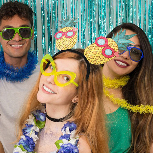 6 Unidades De Diadema Hawaiana Para Fiestas En La Playa, Dia