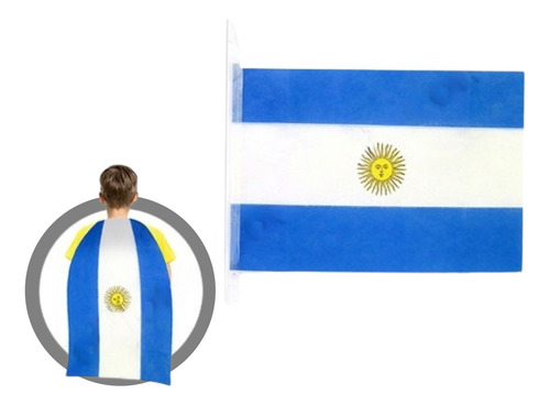 Bandera Argentina Con Sol (40x60cm) X5u