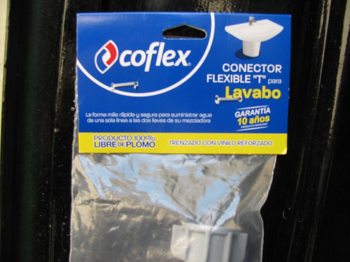 Manguera Conector Flexible T Para Lavavo Y Fregadero Coflex.