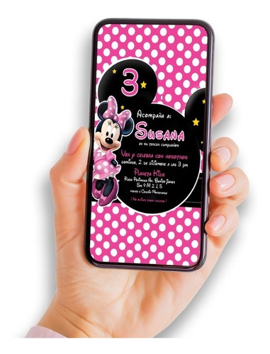 Invitaciones Digitales De Cumpleaños De Minnie Mouse