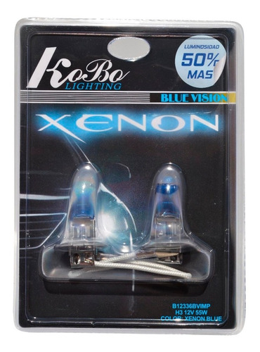 Imagen 1 de 8 de Lampara Xenon Kobo Blue Vision H3 12vb1w12v 55w Blue