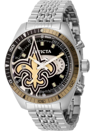 Reloj Invicta 45017 Para Hombre Nfl De Cuarzo Esfera Negra