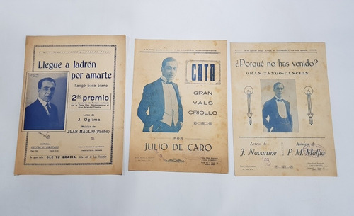 Imagen 3 de 8 de Antiguas Partituras Tango 1930 / 1940 Lote X 14 Mag 58610