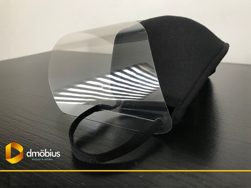 Imagen 6 de 8 de Visor + Cubrebocas 100% Lavable Y Reutilizable