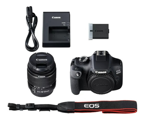 Imagen 1 de 4 de Canon Eos 4000d Kit + Ef-s 18-55 Dc Iii Modelo Internacional