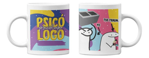 Tazones Tazas Blancas Psicologo Regalo Psicologo Profesion