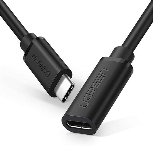 Imagen 2 de 9 de Cable Extension Tipo C A Tipo C Ugreen Macho Hembra 50cm