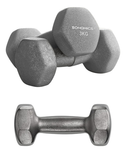 Juego De Mancuernas Hexagonales 1kg, 2kg, 3kg Para Casa Gym