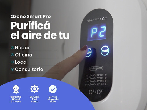 Imagen 4 de 10 de Ozonizador Purificador Aire 100mg/h Ideal Ambientes Combo X2