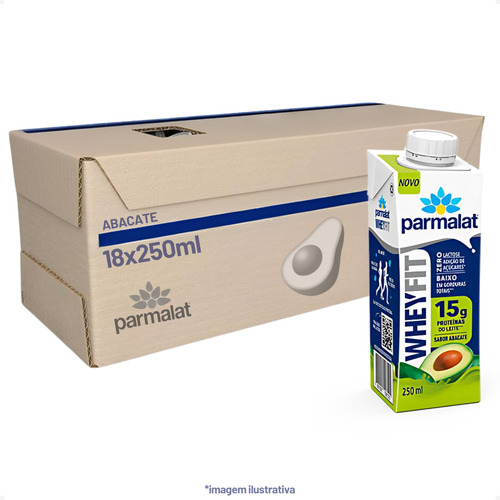 Parmalat Wheyfit Bebida Láctea Sabor Abacate Pack 18un 250ml