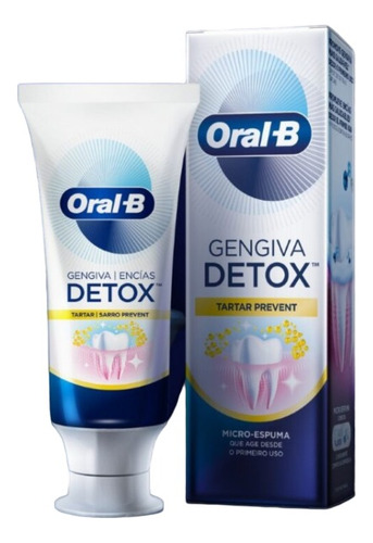 Creme Dental Oral B Detox 102g 4un