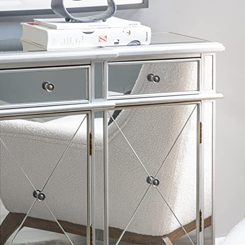 Powell Company Mirrored 4door 3drawer Console