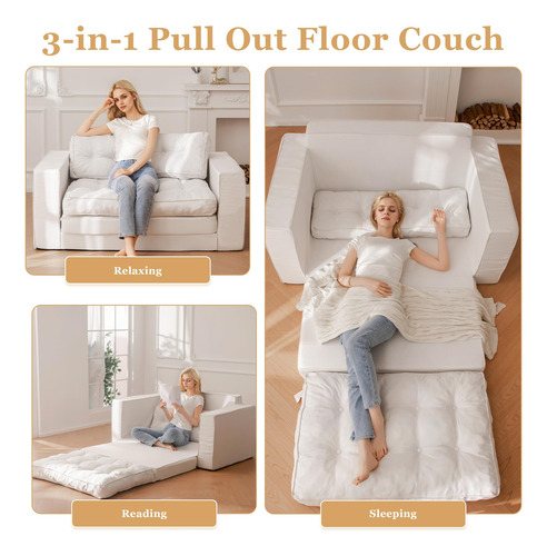 Yoshoot Sofá Cama Biplaza Sofá Cama Convertible De 55