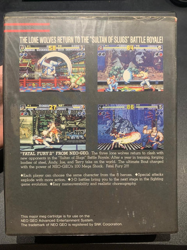 Fatal Fury 2 Neo Geo Aes (Usado)