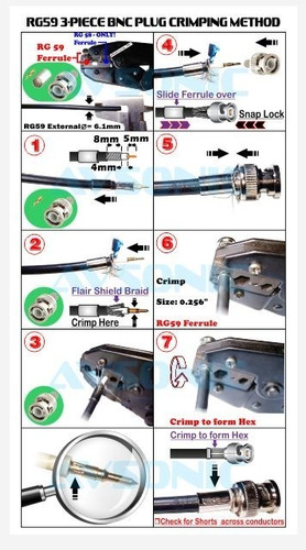 Imagen 2 de 9 de Ponchadora Hexagonal, Crimping Para Bnc, Tipo 'f', Tnc Y N