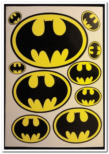 Batman Stickers Decada 90', Lamina 25x17cms.