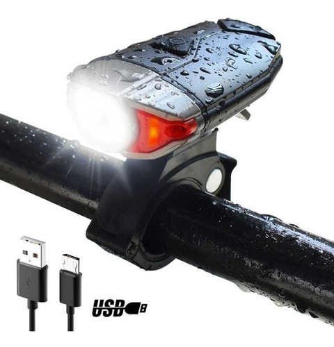 Luz Linterna Bici Delantera Recargable,impermeable, Casco