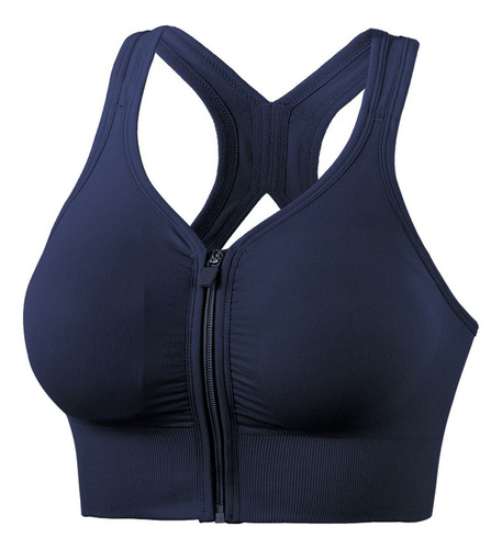 Top Deportivo Mujer Talla Grande Cremallera Frontal Soporte