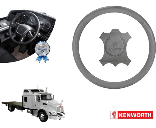 Cubrevolante Gris Trailer Truck Piel Kenworth T400 2013