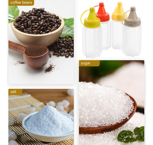 Botellas De Plástico Para Condimentos, Salsa Y Mermelada, 12