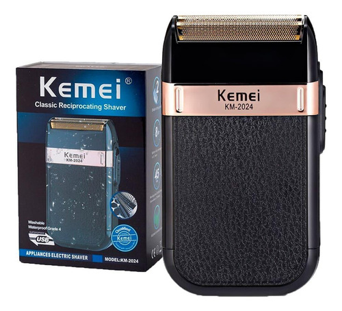 Barbeador Elétrico Kemel 2024 - Recarregável Usb
