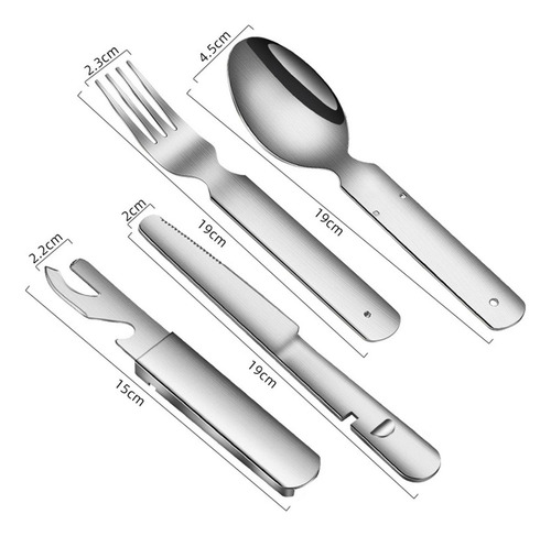 Utensilios De Viaje Vajilla Portátil 1 Tenedor Cuchara
