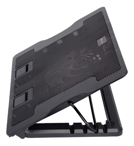 Bandeja Fan Cooler Notebook Laptop Hasta 17 Ajusta Inc. Color Negro