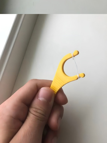 Suporte Fio Dental Com Haste Reutilizável 2 Unidades