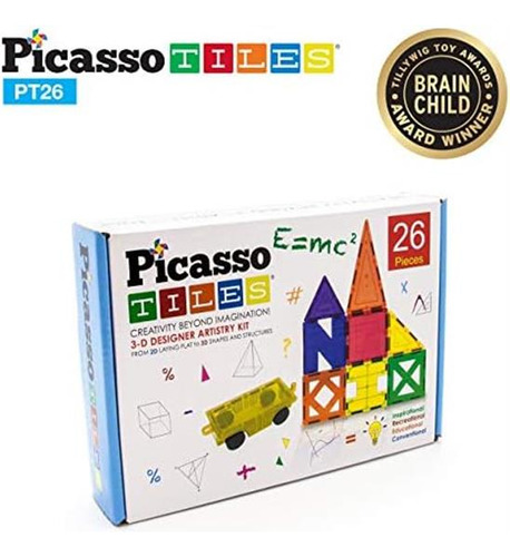 Picassotiles Juego De Construcción De Azulejos Magnéticos De