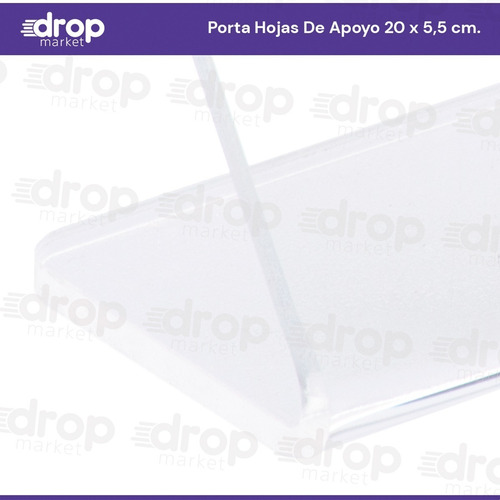 Imagen 5 de 10 de Porta Nombres Porta Hojas Apoyo Tipo Acrílico 20x05cm. X10u
