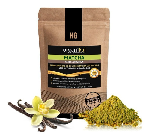 Te Verde Matcha Vainilla Bourbon Organikal Hgl X50gr 