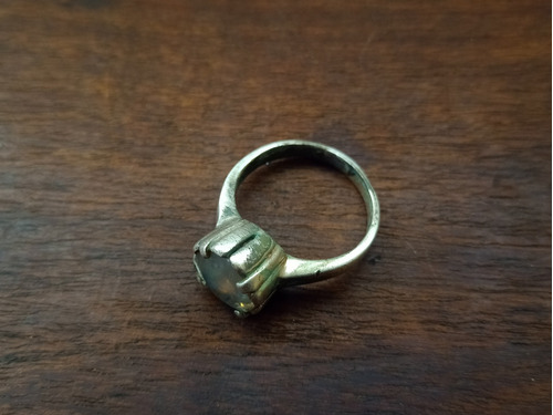 Antiguo Anillo De Plata De Dama Con Piedra 