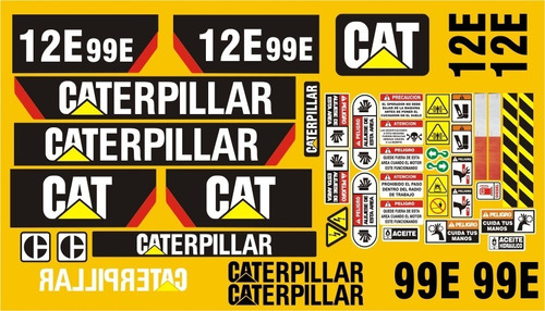 Calcomanías Motoconformadora Caterpillar 12e 99e Opción 3