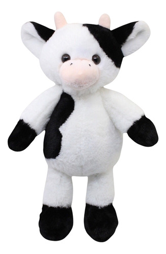 Vaca De Peluche Ranchera Con Sonido Juguete Muñeca 41cm Alto Color Blanco