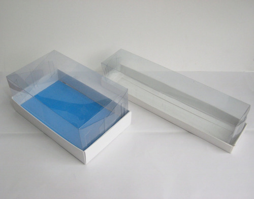 Cajas Base Cartón Tapa Acetato Pvc