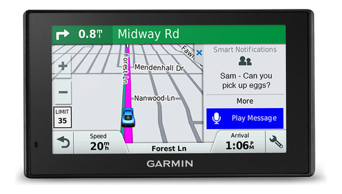 Garmin Drivesmart 51 Na LMT-s com mapas de vida/trânsito, estacionamento ao vivo, Bluetooth, Wi-Fi, notificações inteligentes, ativação por voz, alertas de motorista, Tripadvisor, Foursquare