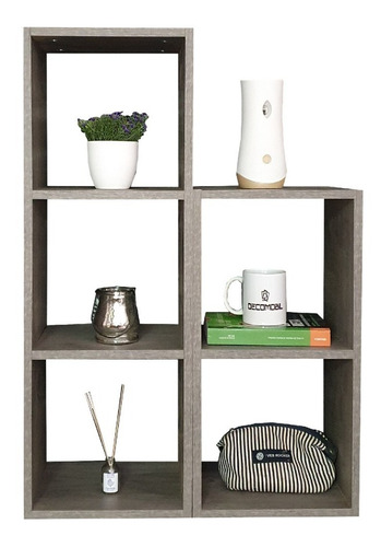Cubos Estantería Librero Organizador Multiusos 2 Niveles Color Gris Lombardia