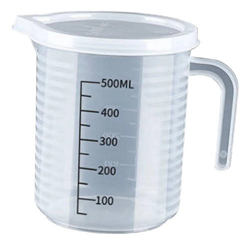 6 Jarra Medidora Gruesa Con Tapa, Taza Medidora De 500 Ml